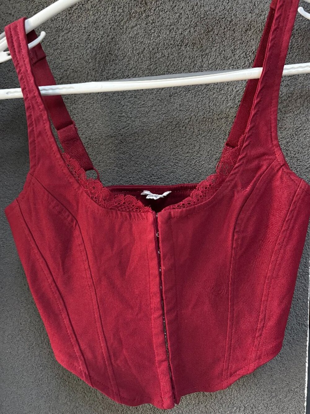 Garage Red Corset Top